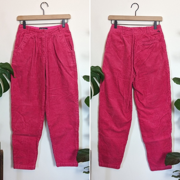 UNIONBAY | Vintage | Y2K | 90s | Wide Wale Corduroy Pant in Vibrant Pink - Picture 2 of 12